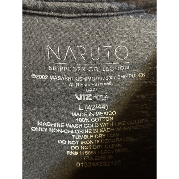 Naruto Shippuden Collection Tee Naruto Uzumaki Yell Black T Shirt Men's Sz Large - Picture 3 of 8